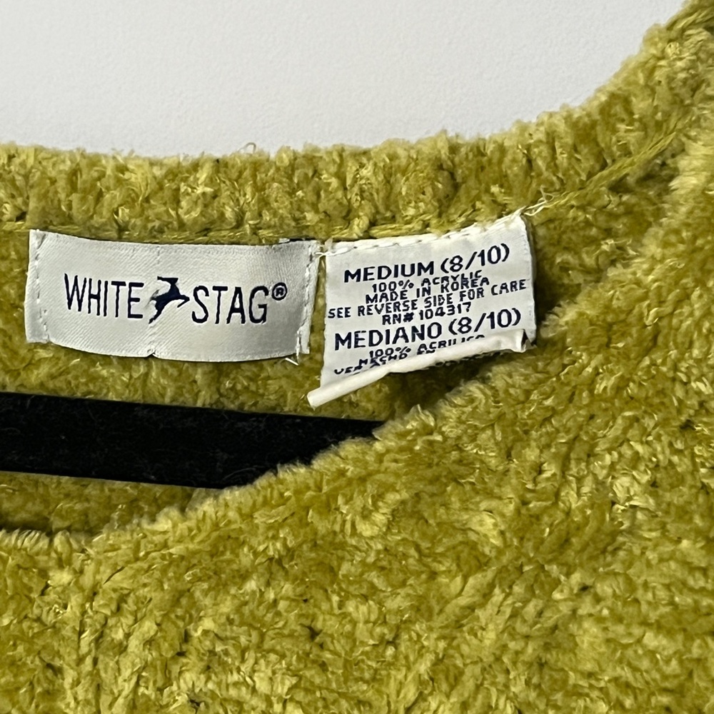 White Stag Textured Green Sweater